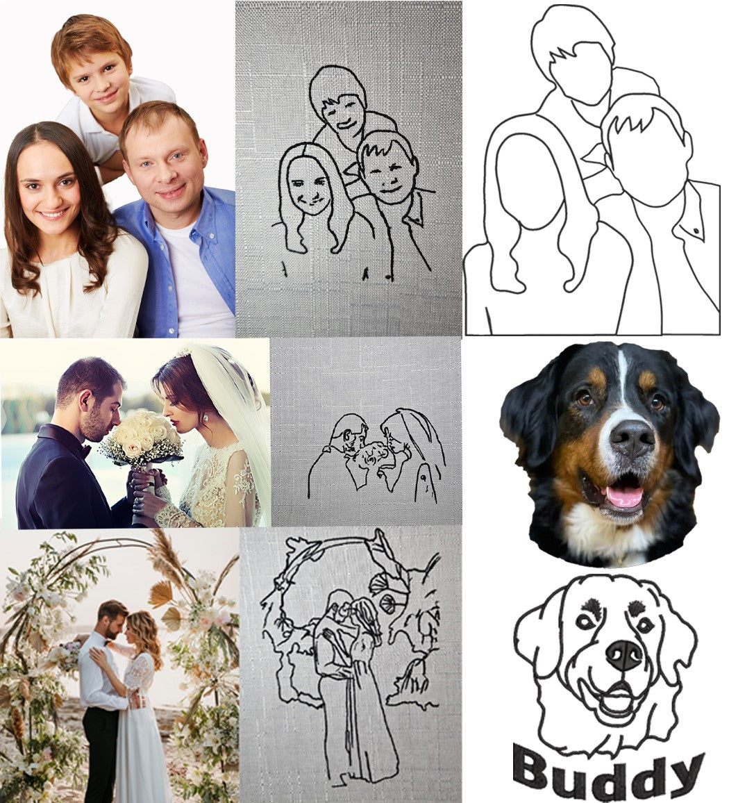 Custom Line Drawing Embroidery Services | Kate's Embroidery