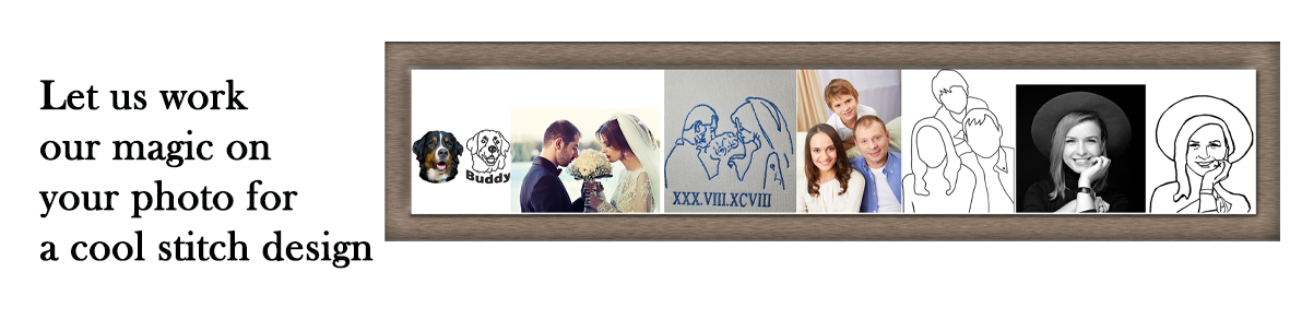Personalised Embroidery, Hoodie, T Shirts, Line Drawing Embroidery , portrait, Best gift