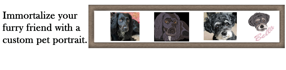Custom Embroidery Pet Portrait