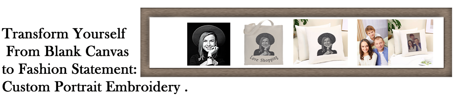 Personalised Embroidery, Hoodie, T Shirts, Line Drawing Embroidery , portrait, Best gift